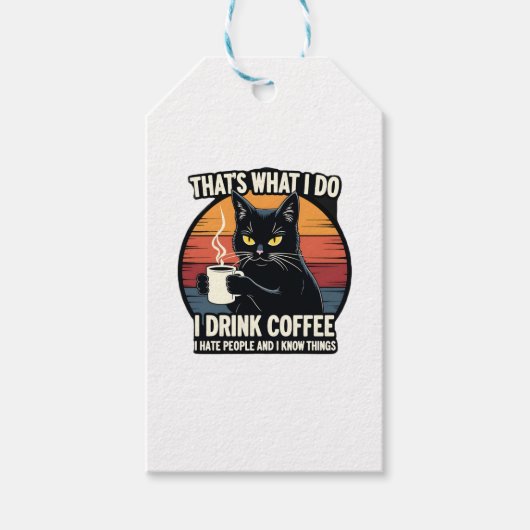 私がやることは コーヒーを飲む 人が嫌い ギフトタグ (正面)