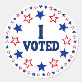 私がアメリカのスター赤白青選挙に投票 ラウンドシール