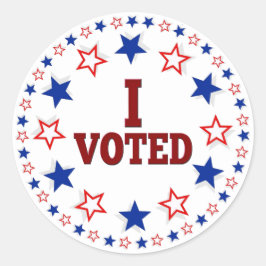 私がアメリカのスター赤白青選挙に投票 ラウンドシール