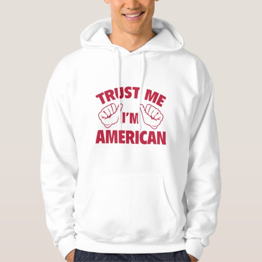 私がアメリカ人だと信じて パーカ (正面)