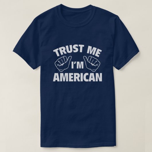 私がアメリカ人だと信じて Tシャツ (デザイン正面)