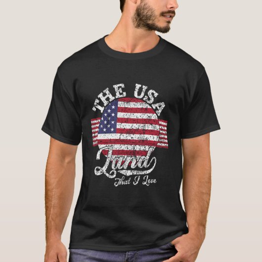私がアメリカ人に愛するアメリカの地動揺して Tシャツ (正面)