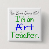 私がアート先生かわいい 缶バッジ (正面)
