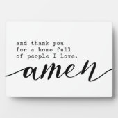 私がアーメンを愛する人々でいっぱいの家をありがとう フォトプラーク (正面)