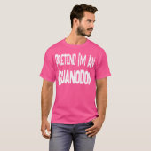 私がイグアノドン恐竜のハロウィーンの衣装のフリ Tシャツ (正面フル)