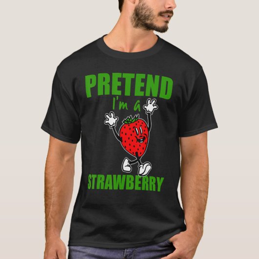 私がイチゴ簡単のハロウィーンの衣装 Tシャツ (正面)