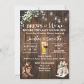 私がウェスタンブライダルシャワーをする前にブレス&ワイン 招待状 (正面)