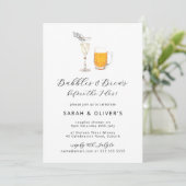 私がウェディングシャワーする前の泡とブロー 招待状 (スタンド正面)