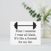 私がエクササイズするおもしろい引用文 ポストカード (スタンド正面)