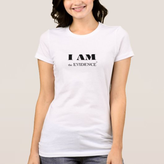 私がエビデンス(tm)女子ティー tシャツ (正面)