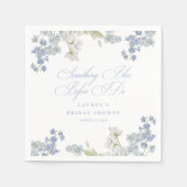 私がエレガントブライダルシャワーする前に何か青 スタンダードカクテルナプキン (正面)