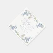 私がエレガントブライダルシャワーする前に何か青 スタンダードカクテルナプキン (角)