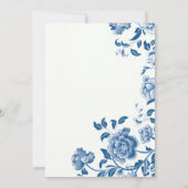 私がエレガントブライダルシャワーする前に何か青 招待状 (裏面)