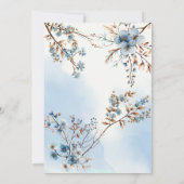 私がエレガントブライダルシャワーする前に何か青 招待状 (裏面)