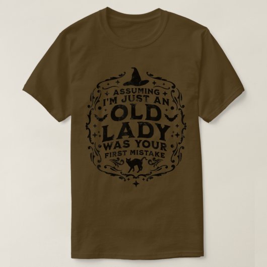 私がオールド・レディだと仮定した最初のミスタ Tシャツ (デザイン正面)