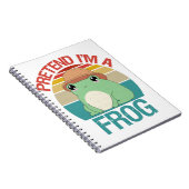 私がカエルのフリおもしろいかわいいサンセットヴィンテージ ノートブック (右側)