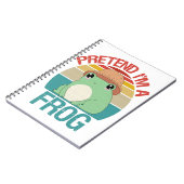 私がカエルのフリおもしろいかわいいサンセットヴィンテージ ノートブック (左側)