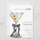 私がカクテルを飲むに少し近いTiniブライダルシャワー 招待状 (正面)