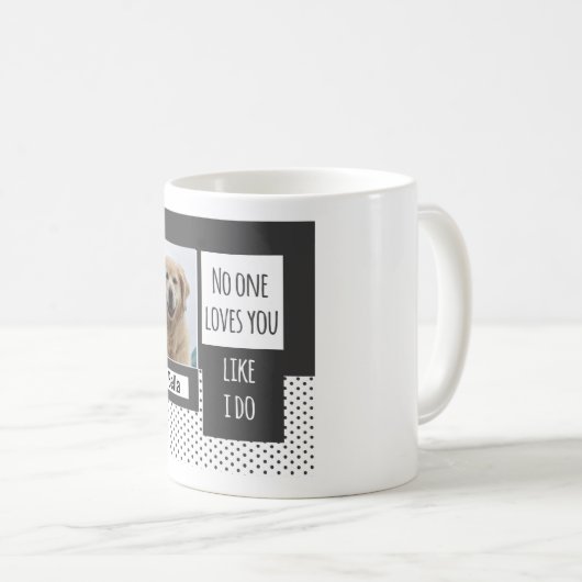 私がカスタムな犬のマグをするように愛 コーヒーマグカップ (正面右)