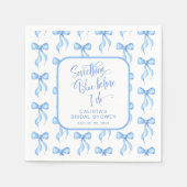 私がカスタムブライダルシャワーする前に何か青 スタンダードカクテルナプキン (正面)