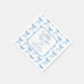 私がカスタムブライダルシャワーする前に何か青 スタンダードカクテルナプキン (角)