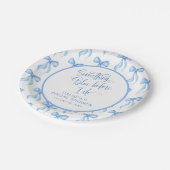 私がカスタムブライダルシャワーする前に何か青 ペーパープレート (アングル)