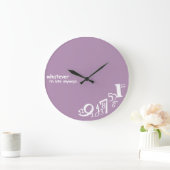 私がカスタム遅れても何でも ラージ壁時計 (ホーム)