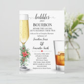 私がカップルのシャワークリスマスをする前にバブル&バーボン 招待状 (スタンド正面)