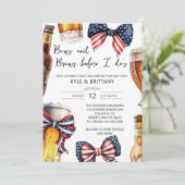 私がカップルをする前に弓とブレーズウェディングシャワー 招待状 (スタンド正面)