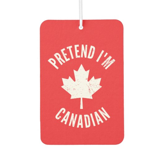 私がカナダの日カナダのハロウィーンだと仮定する カーエアーフレッシュナー (正面)