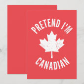 「私がカナダの日カナダ人のふりをする 案内状 (正面/裏面)