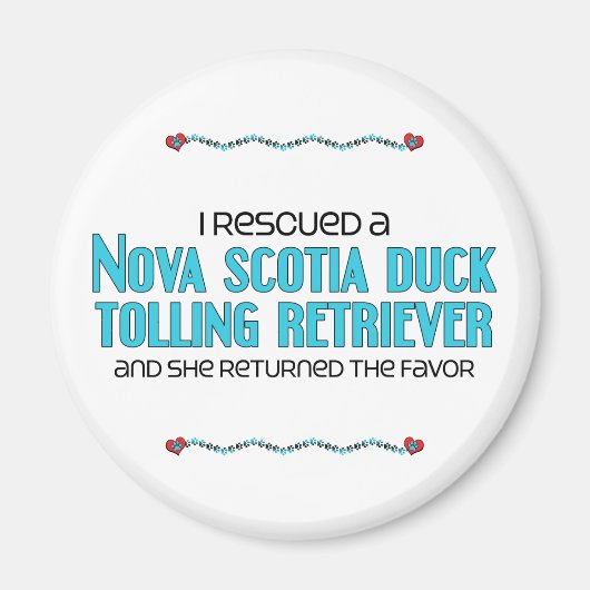 私がカモのトリング・レトリバー（雌犬）を救った マグネット (正面)