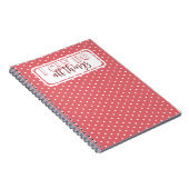 私がガーリーすべての事をすることができるピンクの白いドット ノートブック (右側)