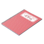 私がガーリーすべての事をすることができるピンクの白いドット ノートブック (左側)