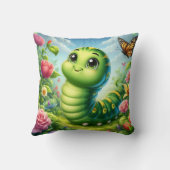 私がキャタピラ大人の子供のふりをする クッション (裏面)