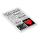 私がキリストの中にいる人聖なる書物、 経典タイポグラフィ磁石 マグネット (右側)