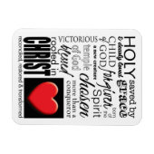 私がキリストの中にいる人聖なる書物、 経典タイポグラフィ磁石 マグネット (横)