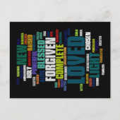 私がキリストの闇の背景にいる人 ポストカード (正面)