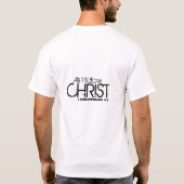 "私がキリスト"を後を追うと同時に私を後を追って下さい Tシャツ (裏面)