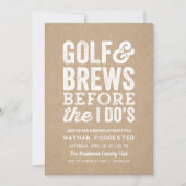 私がクラフトバチュラーパーティをする前にゴルフとブリュウ 招待状 (正面)