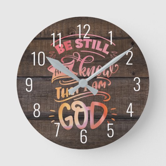 私がクリスチャンの聖書であることを今でも知っている ラウンド壁時計 (正面)