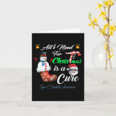 私がクリスマスに必要なのは、1型糖尿病の治療だけだ カード (黄色い花)