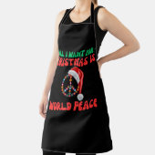 私がクリスマスに望むのは世界平和だけだ エプロン (インサイチュ)