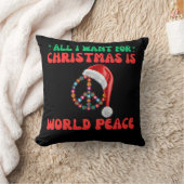 私がクリスマスに望むのは世界平和だけだ クッション (ブランケット)