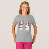 私がクリスマスに欲しいのはあなただけだ。雪だるまカップル Tシャツ (正面フル)