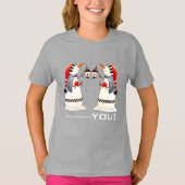 私がクリスマスに欲しいのはあなただけだ。雪だるまカップル Tシャツ (正面)