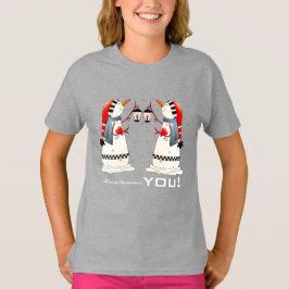 私がクリスマスに欲しいのはあなただけだ。雪だるまカップル Tシャツ