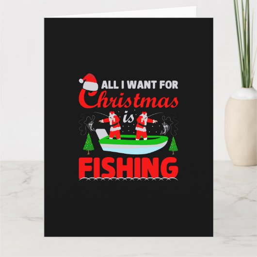 私がクリスマスに欲しいのはただ魚釣り カード (正面)
