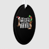 私がクリスマスに欲しいのはもうひとつのフェレット オーナメント (正面)