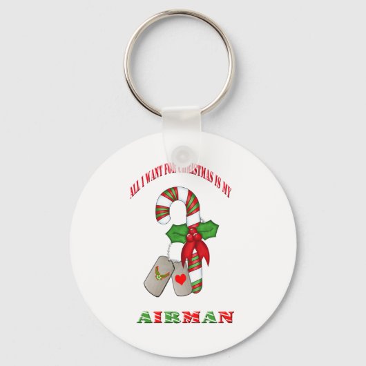 私がクリスマスに欲しいのはエアマン・キーチェーンだけだ キーホルダー (正面)